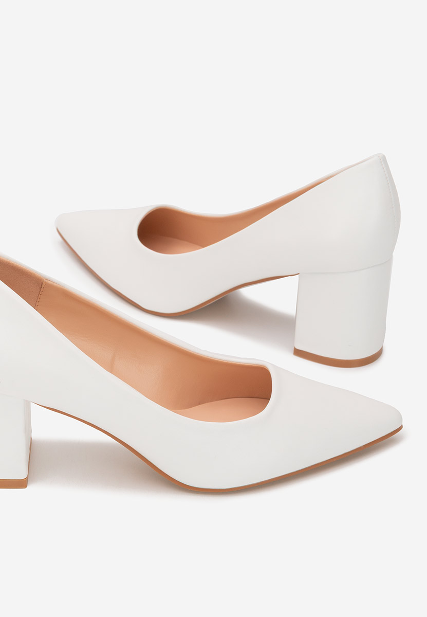 Décolleté tacco largo Brivara bianchi