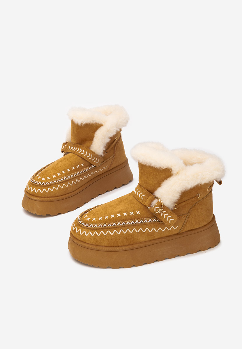 Stivaletti con plateau Tavoria camel