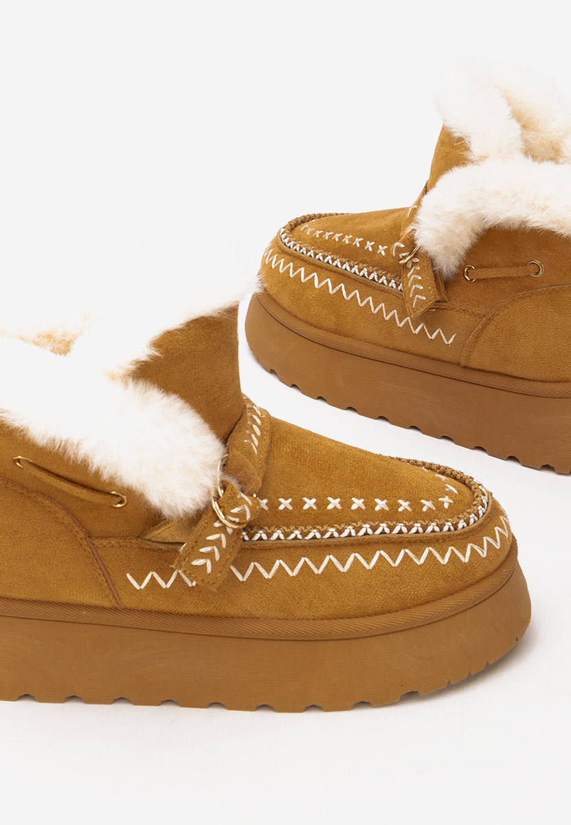 Stivaletti con plateau Tavoria camel