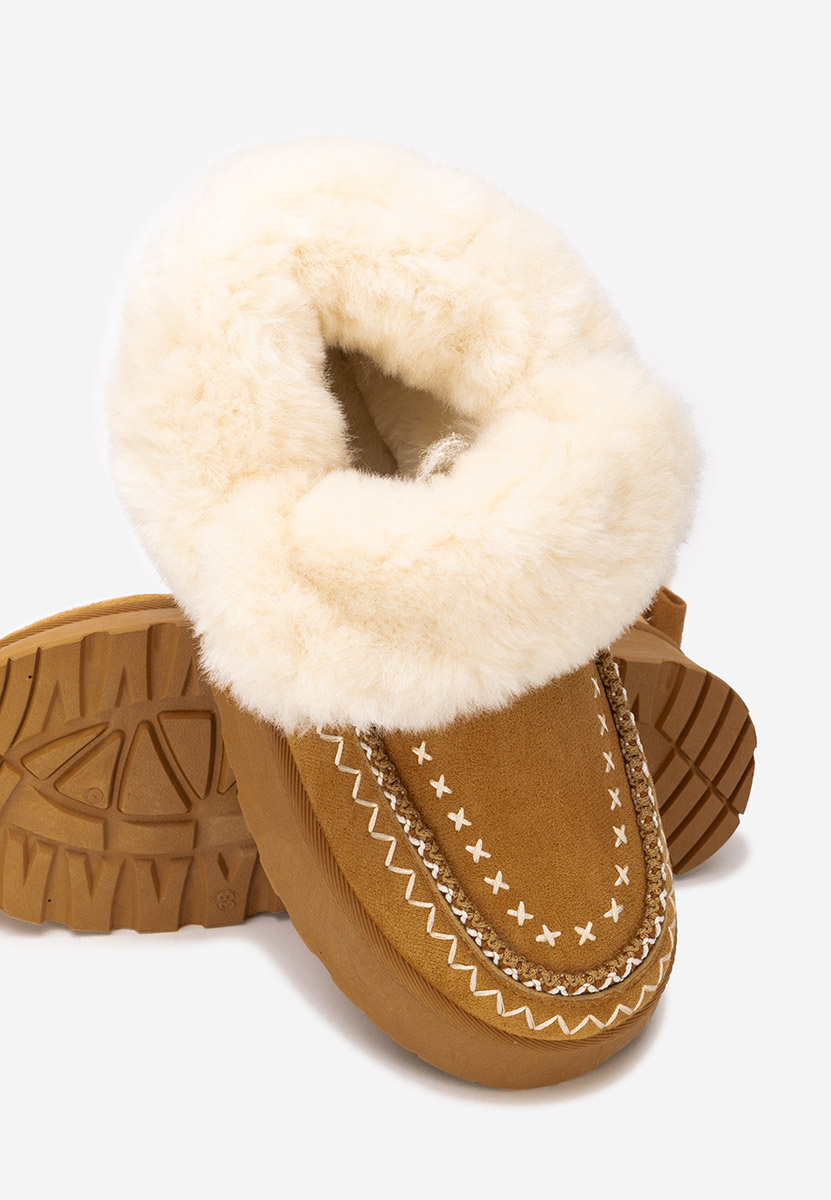 Stivaletti con plateau Tavoria camel