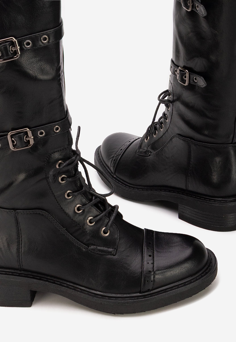 Anfibi alti da donna Frosina nero