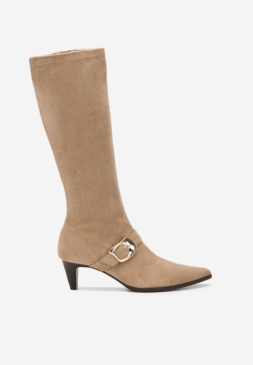 Stivali con tacco basso Vernoa cachi