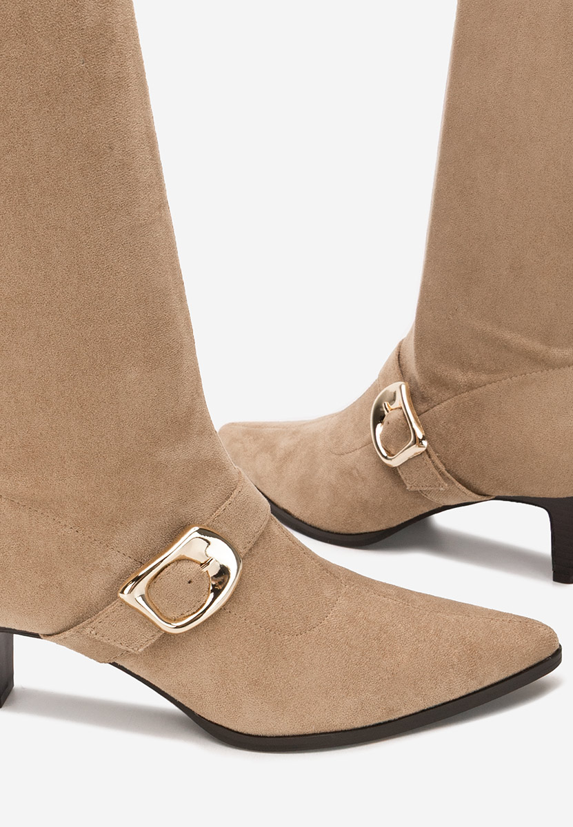 Stivali con tacco basso Vernoa cachi