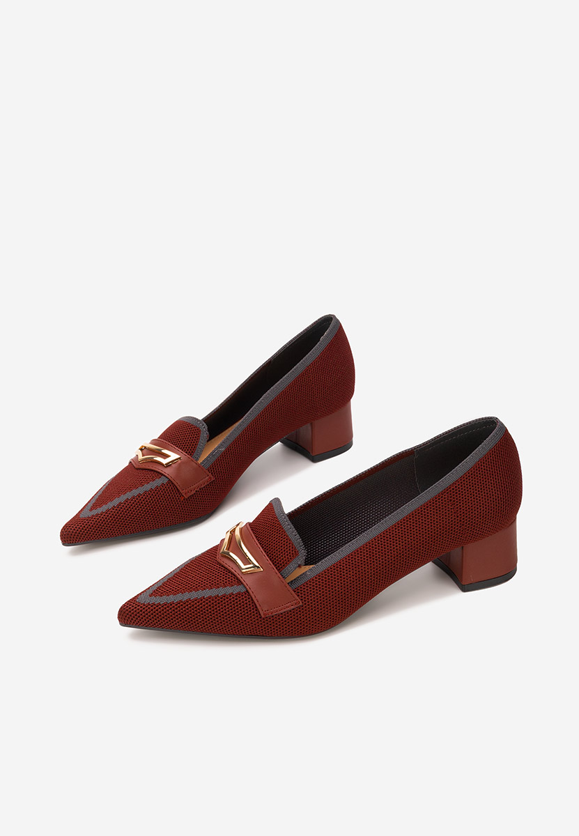 Décolleté tacco basso Dianey granata