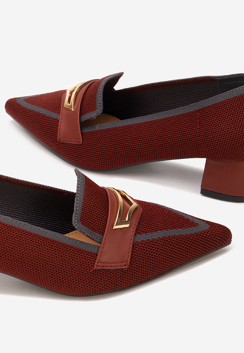 Décolleté tacco basso Dianey granata