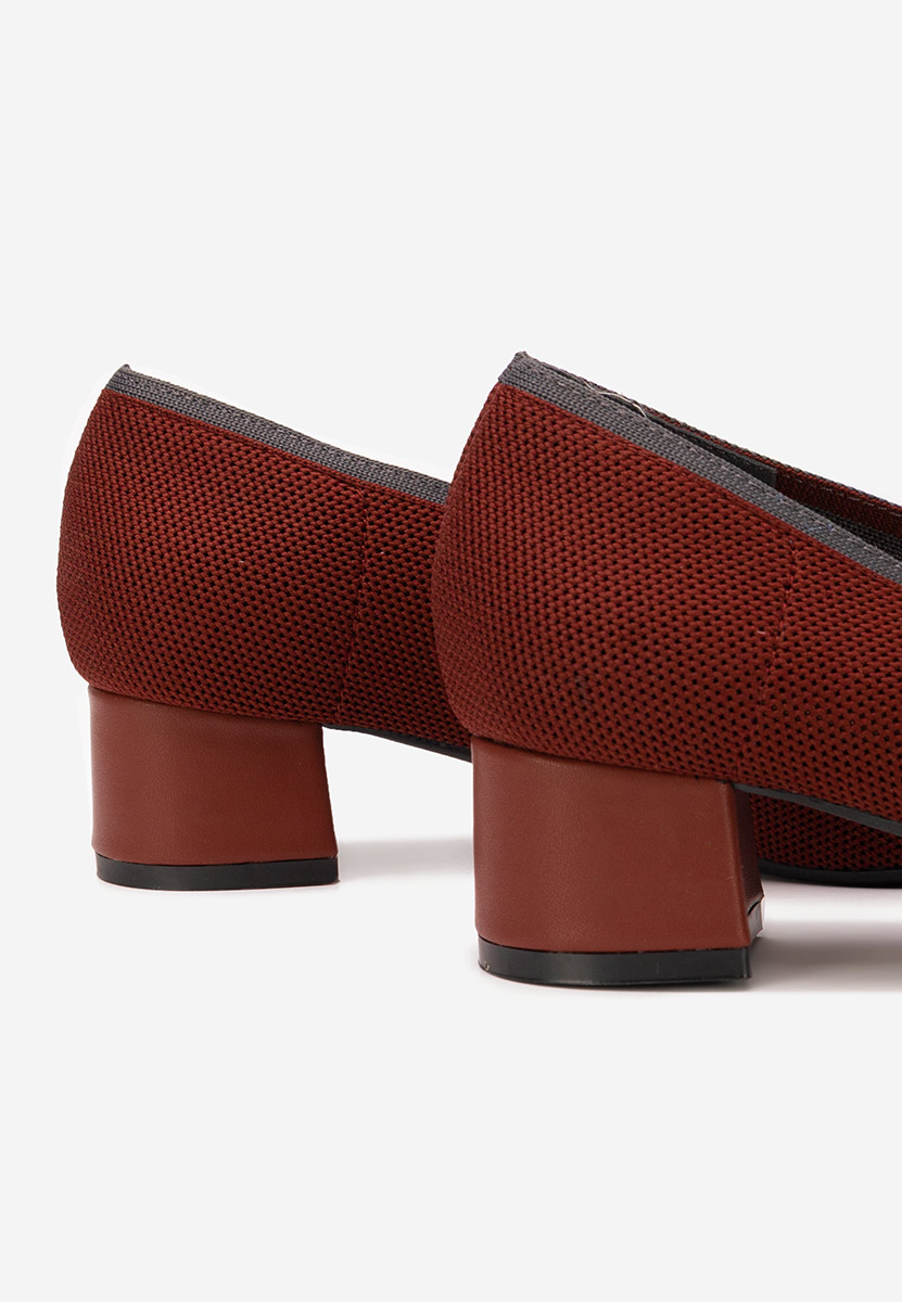 Décolleté tacco basso Dianey granata