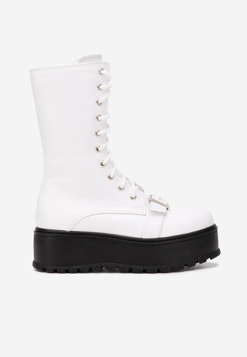 Stivaletti in pelle Sorelia bianchi