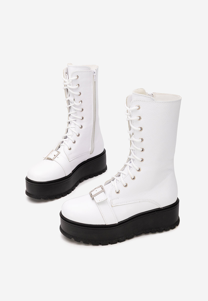 Stivaletti in pelle Sorelia bianchi