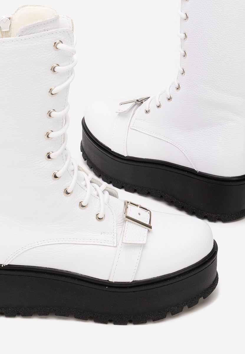 Stivaletti in pelle Sorelia bianchi