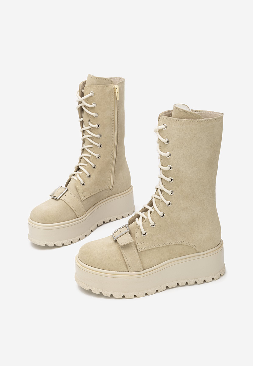 Stivaletti in pelle Sorelia beige