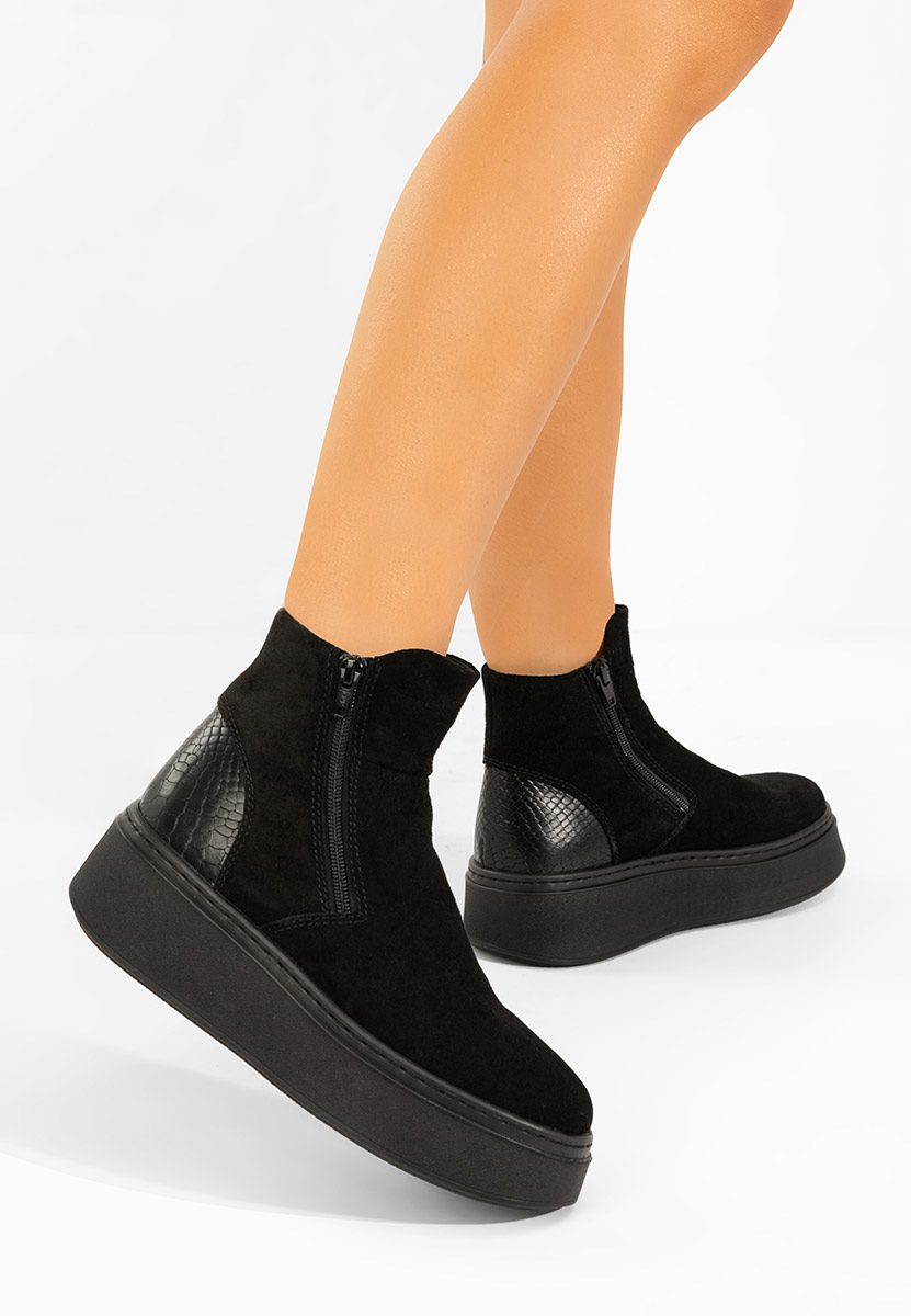 Stivaletti in pelle Andiora nero