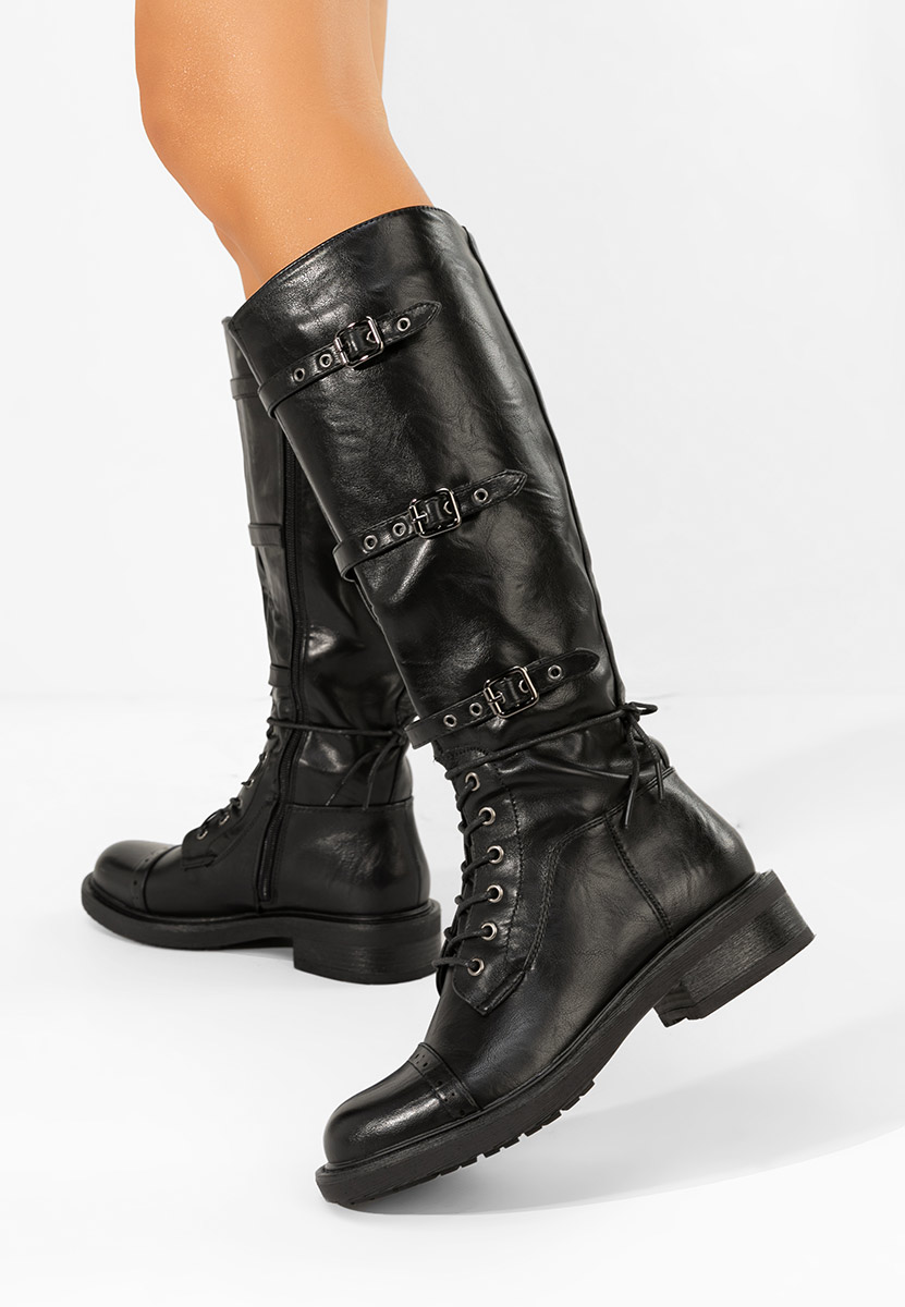 Anfibi alti da donna Frosina nero