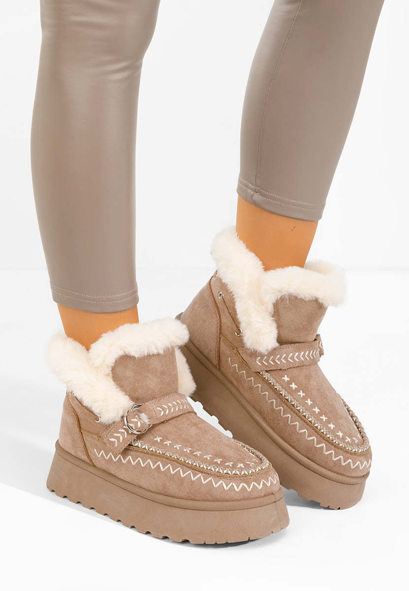 Stivaletti invernali donna Tavoria cachi