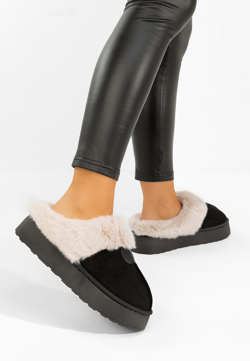 Zoccoli con zeppa Flufina nero