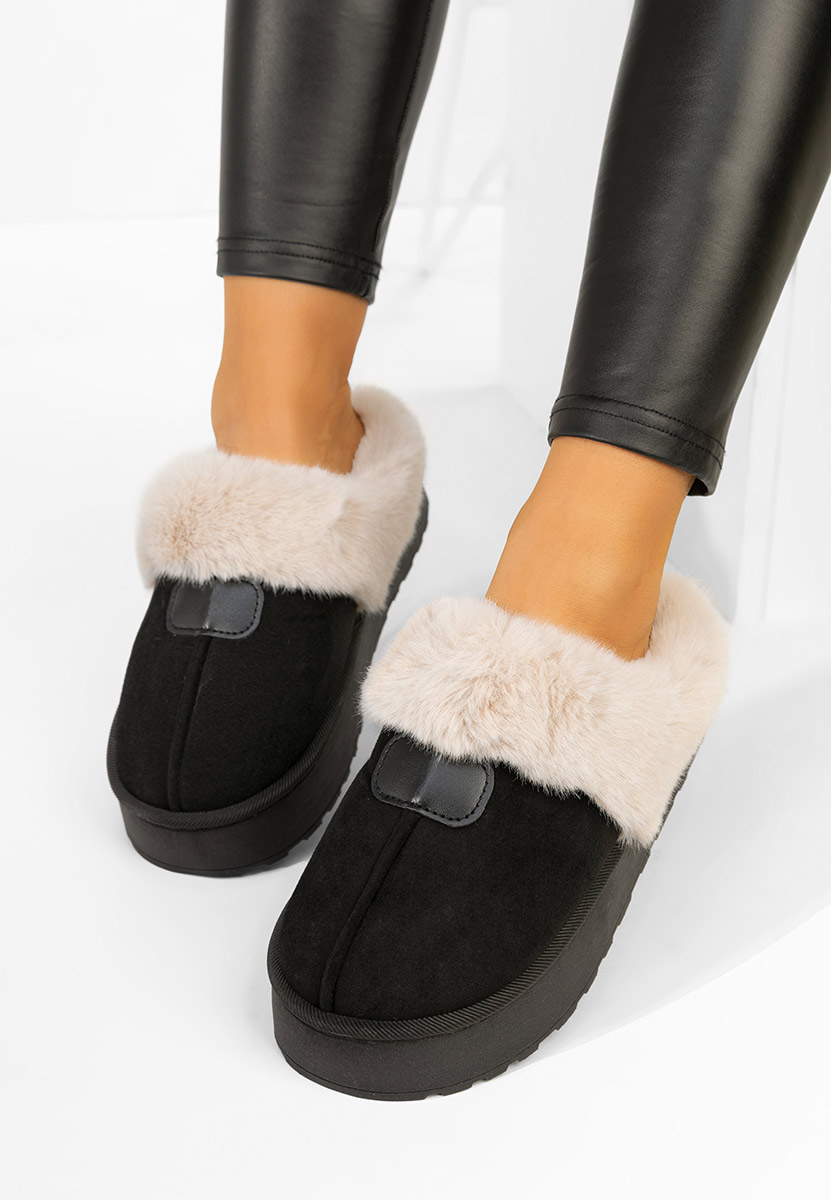 Zoccoli con zeppa Flufina nero