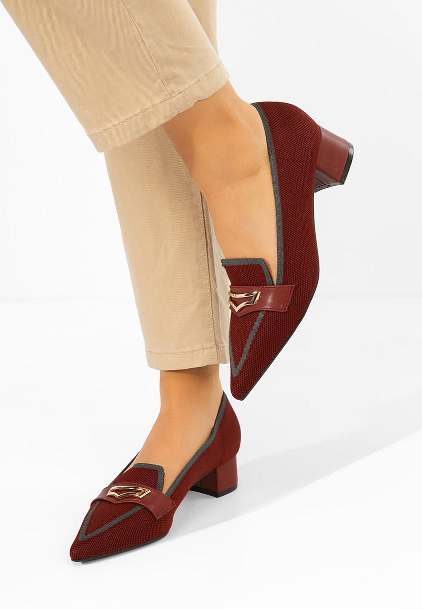 Décolleté tacco basso Dianey granata