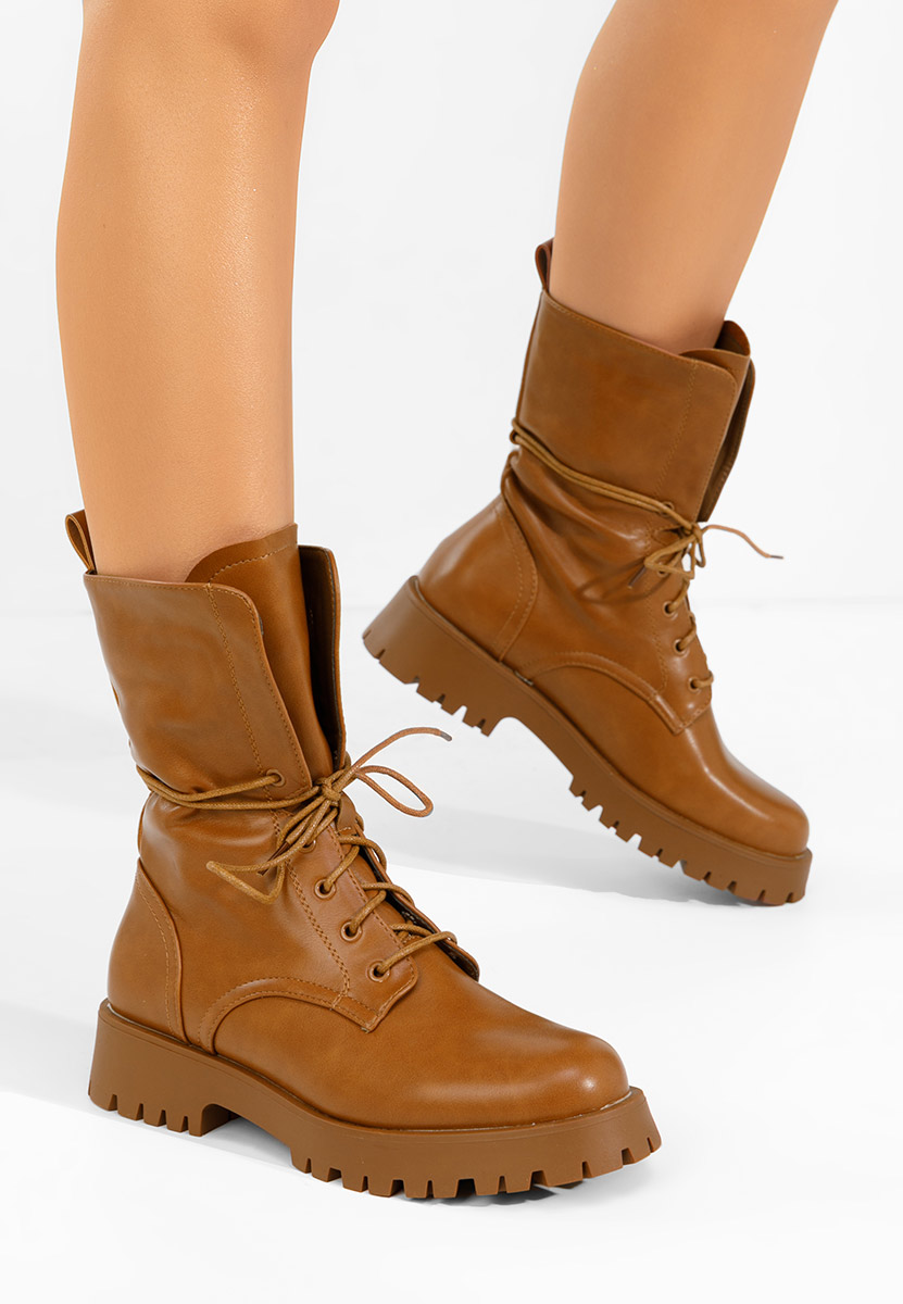 Anfibi donna Solvia camel