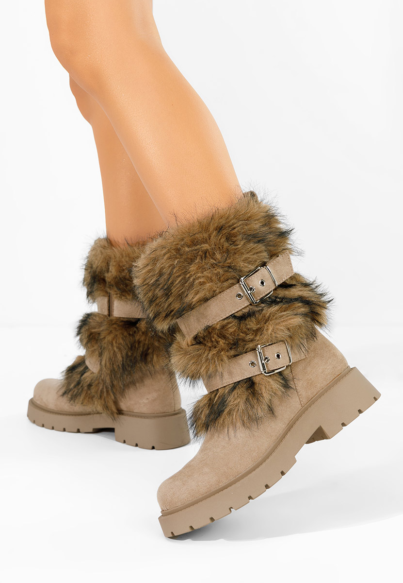 Stivali invernali donna Nelisia cachi