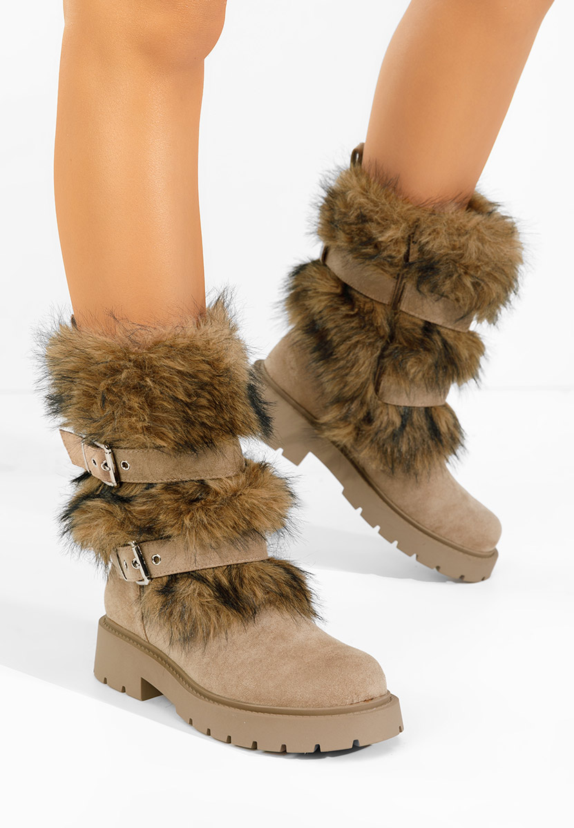 Stivali invernali donna Nelisia cachi