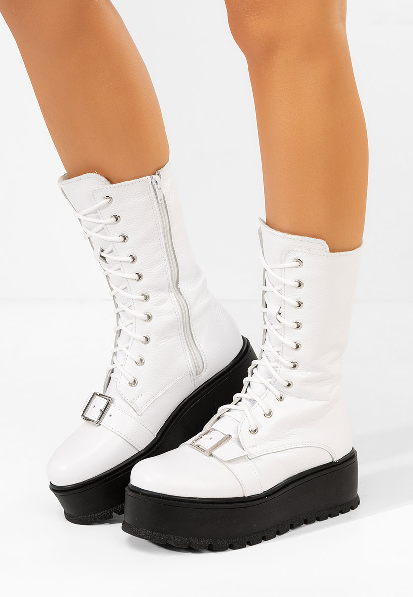 Stivaletti in pelle Sorelia bianchi