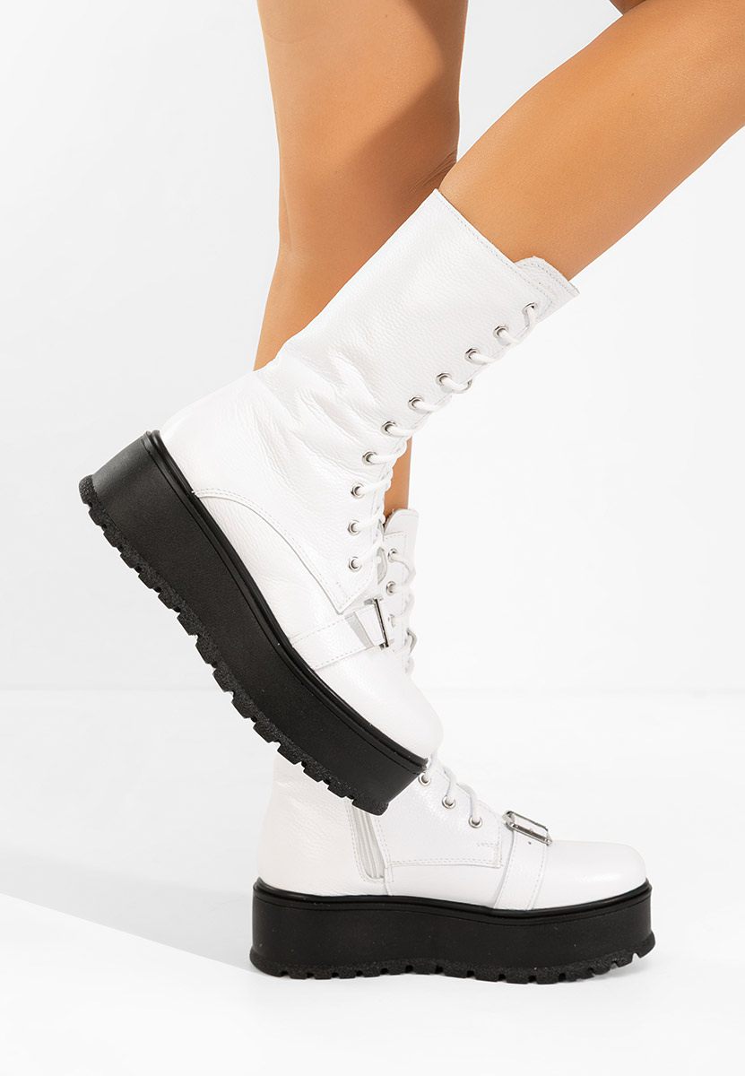 Stivaletti in pelle Sorelia bianchi