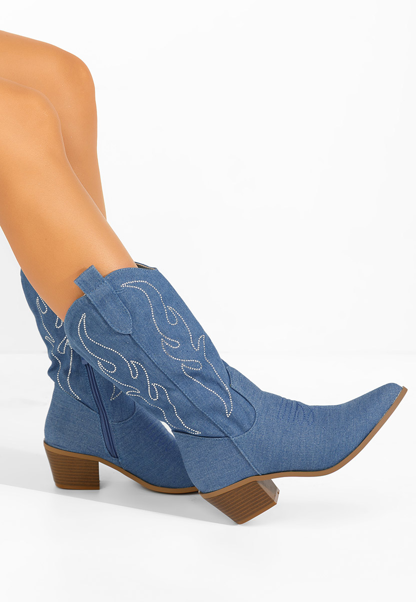 Stivali texani donna Gevina denim