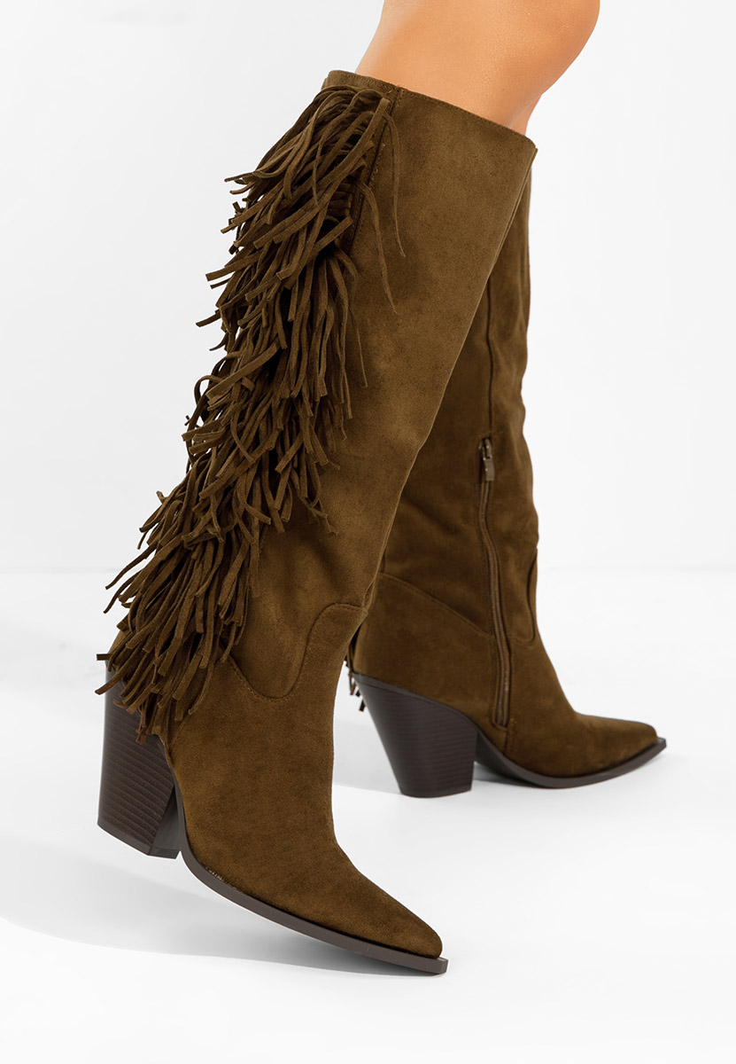 Stivali con tacco Brania camel