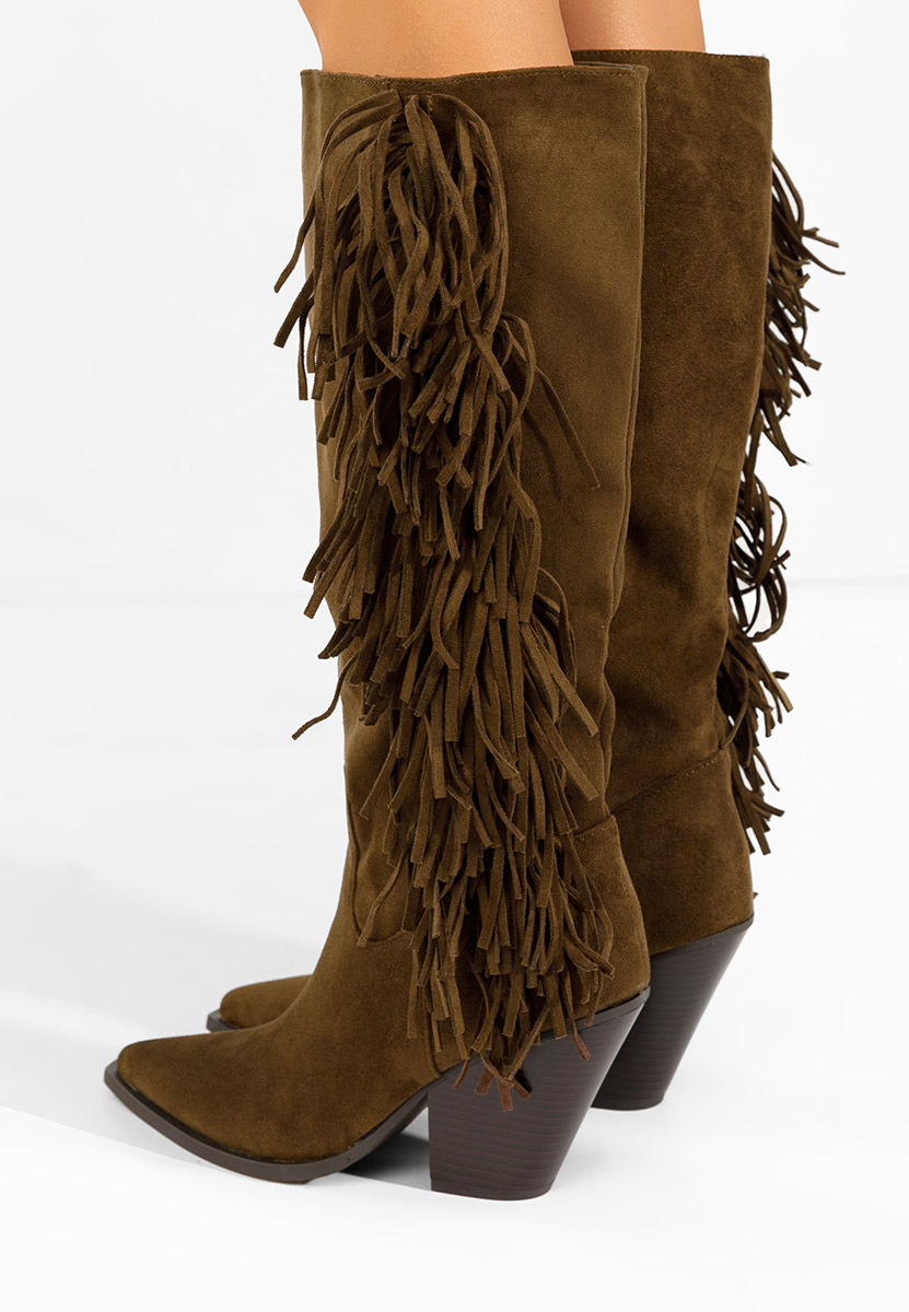 Stivali con tacco Brania camel