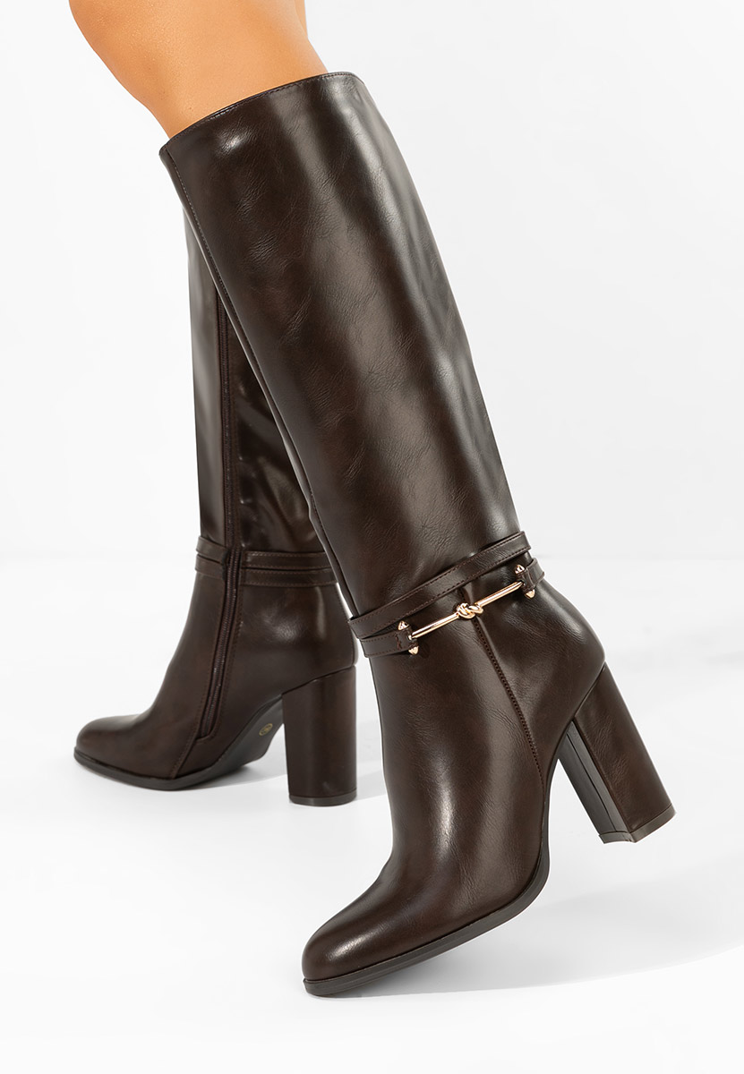 Stivali con tacco Dresara marrone