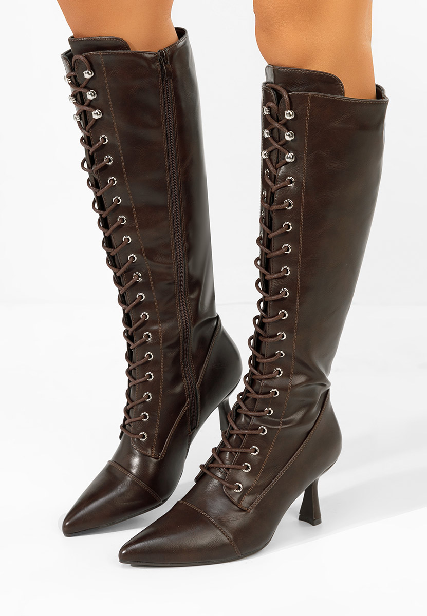 Stivali tacco a spillo Ulmira marrone