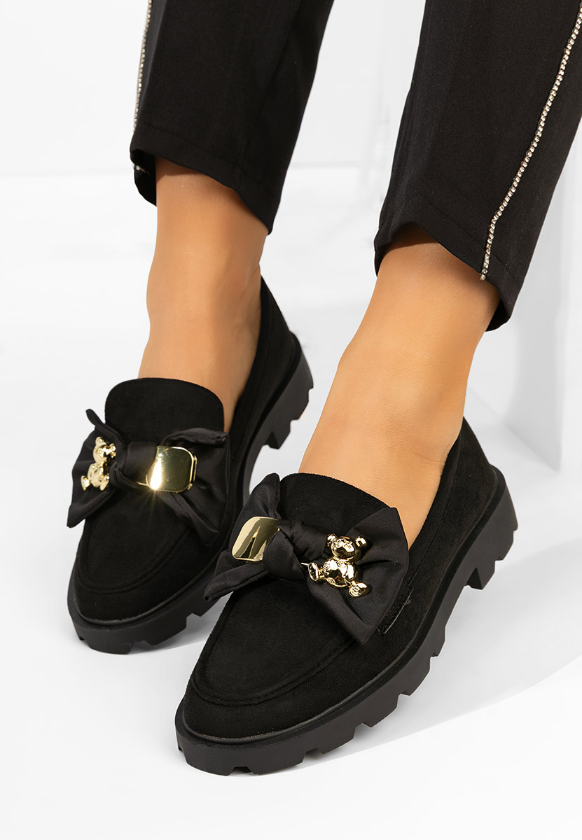 Mocassini con plateau Desana nero