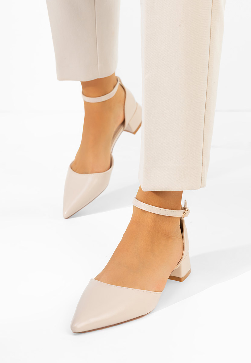 Décolleté tacco largo Rubenia V2 beige