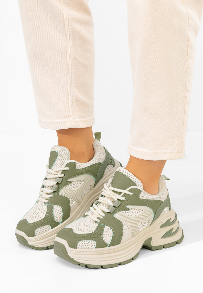 Sneakers con zeppa Alfredia verdi