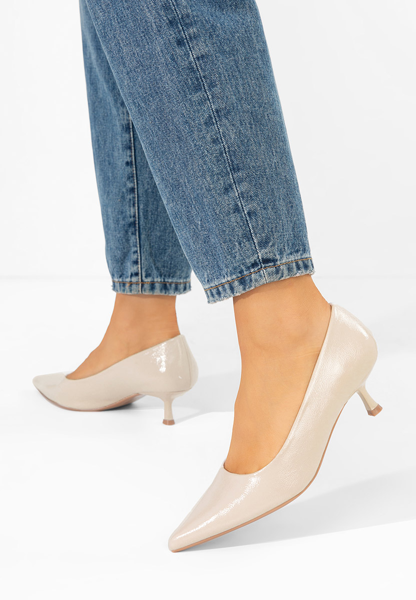 Décolleté tacco basso Dianela beige