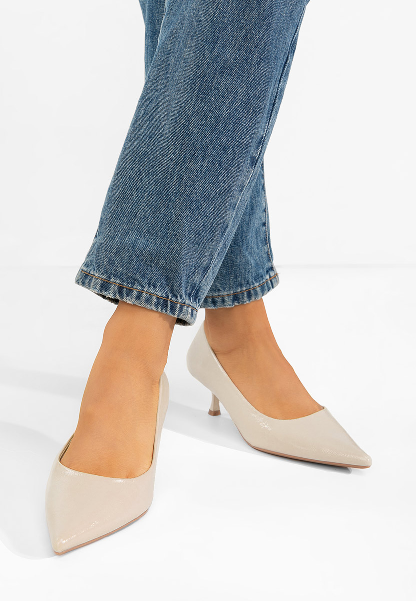 Décolleté tacco basso Dianela beige