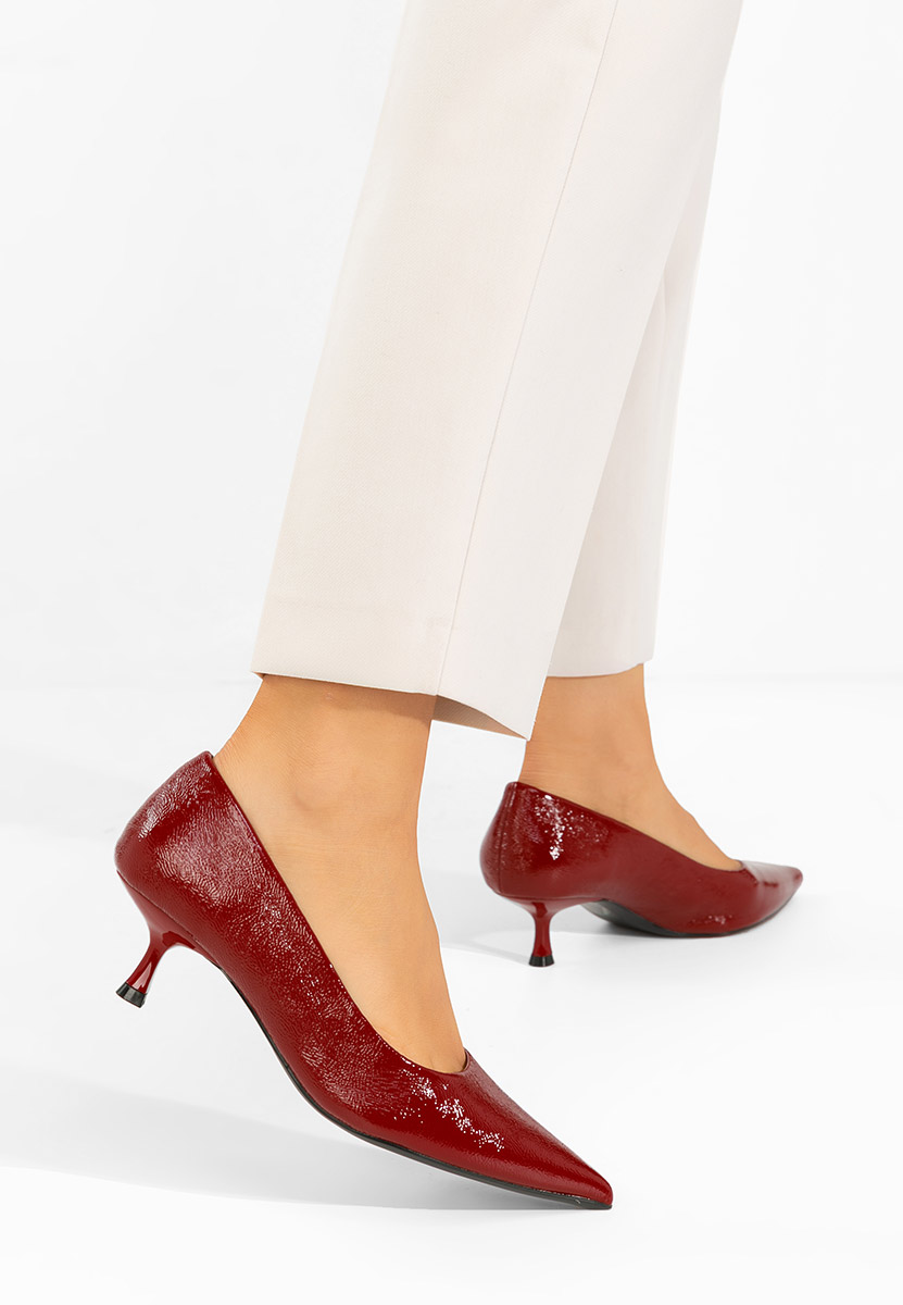 Décolleté tacco basso Dianela granata