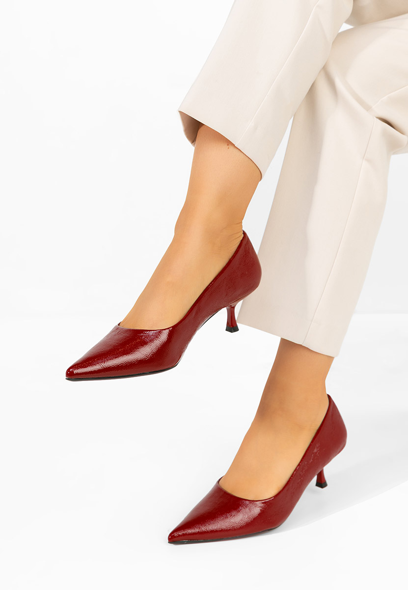 Décolleté tacco basso Dianela granata