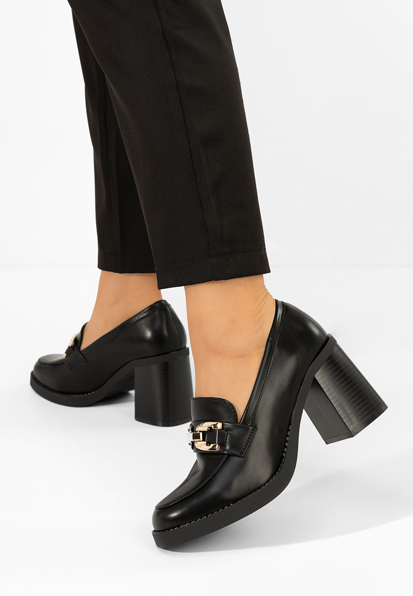 Mocassini con tacco Zienna nero