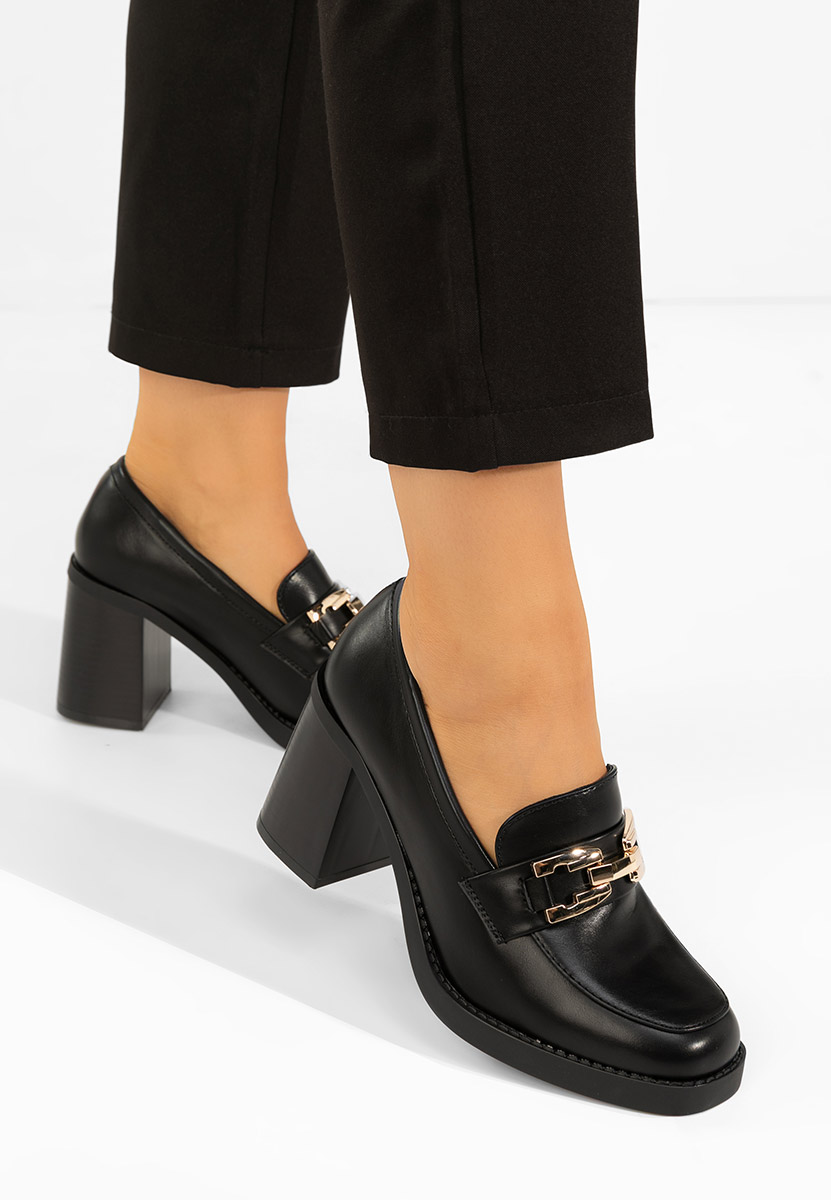 Mocassini con tacco Zienna nero