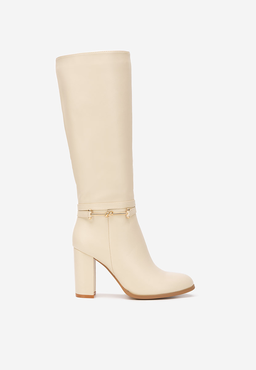 Stivali con tacco Dresara beige