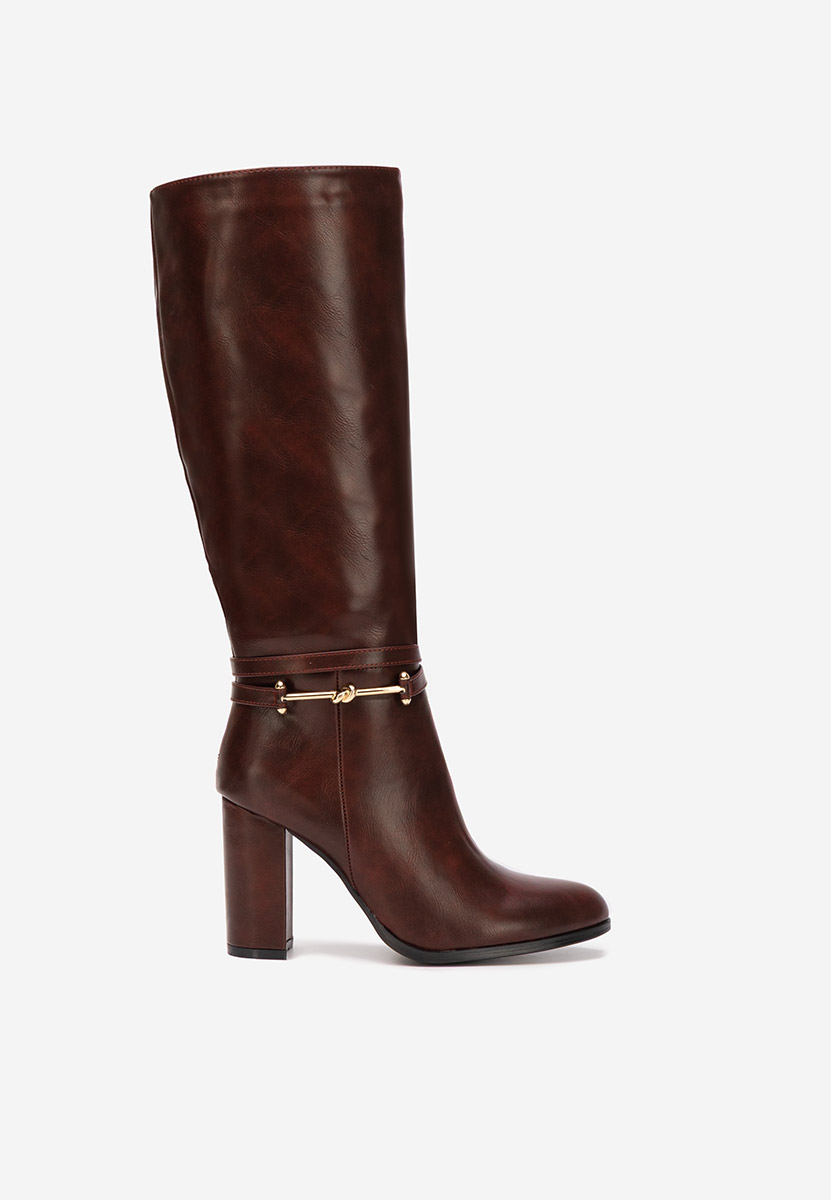 Stivali con tacco Dresara granata