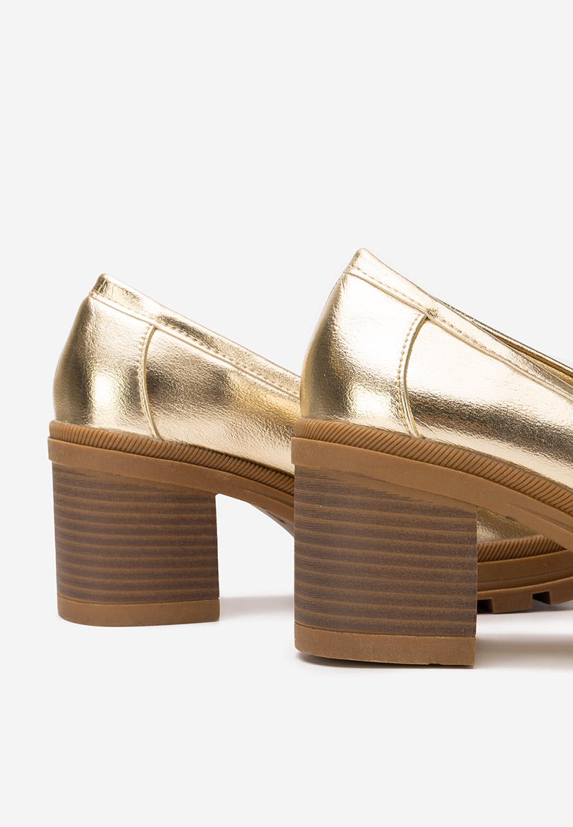 Mocassini con tacco Patritia oro