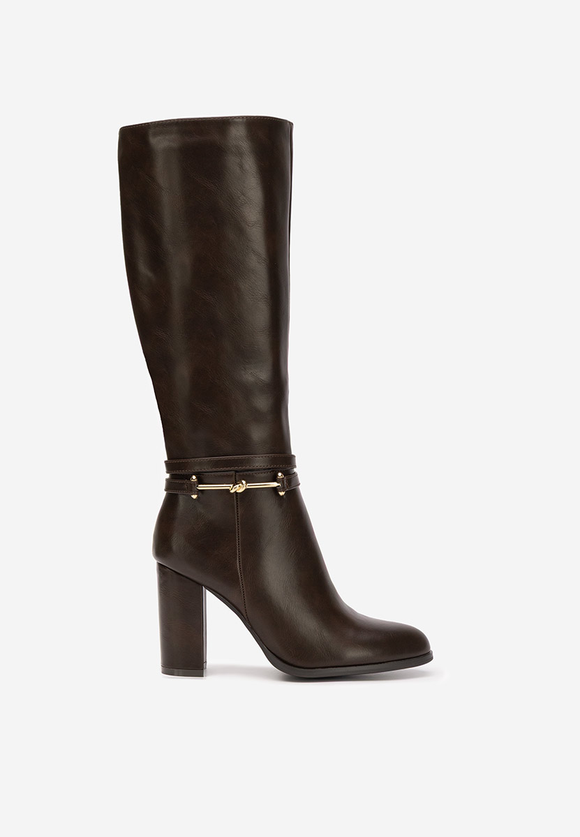 Stivali con tacco Dresara marrone