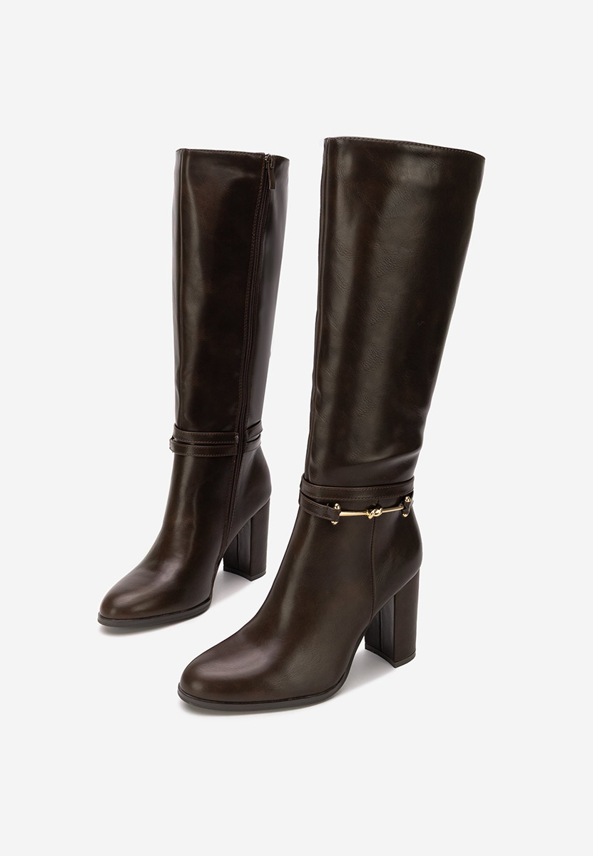 Stivali con tacco Dresara marrone