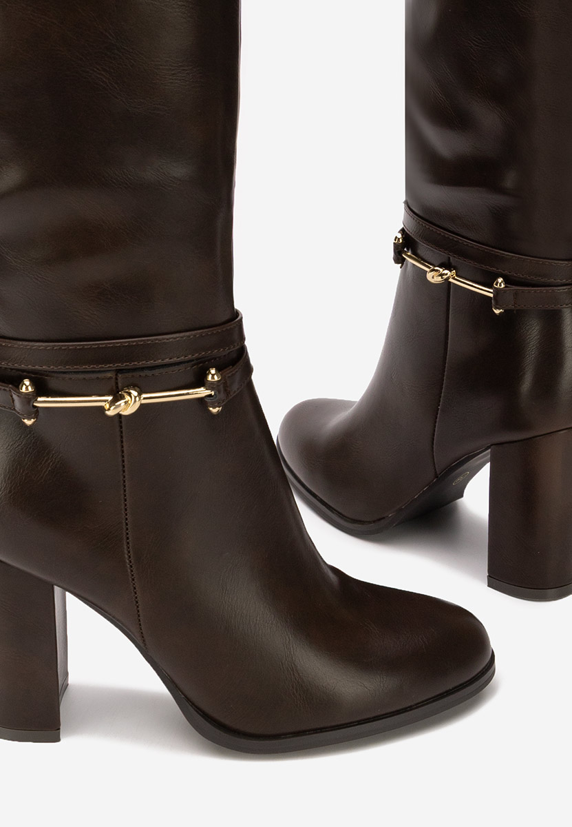 Stivali con tacco Dresara marrone