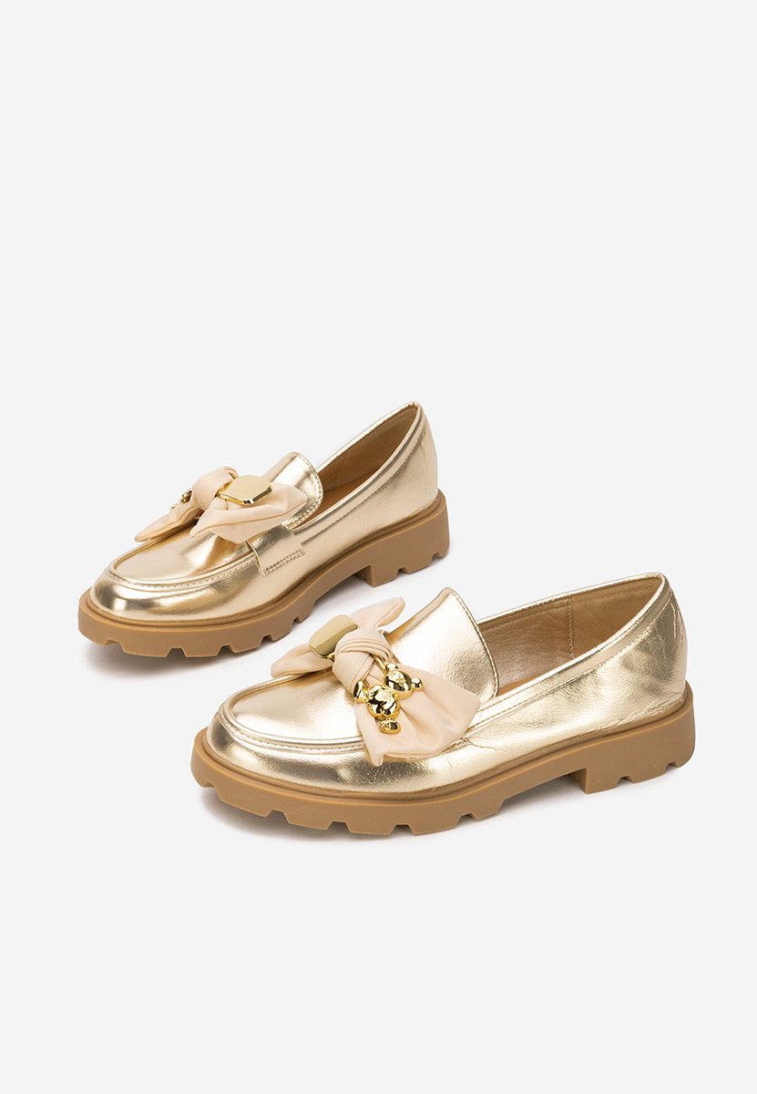 Mocassini con plateau Desana oro