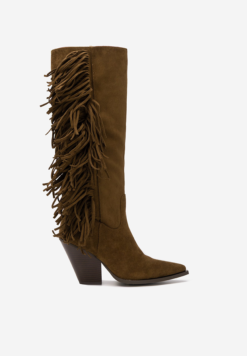 Stivali con tacco Brania camel