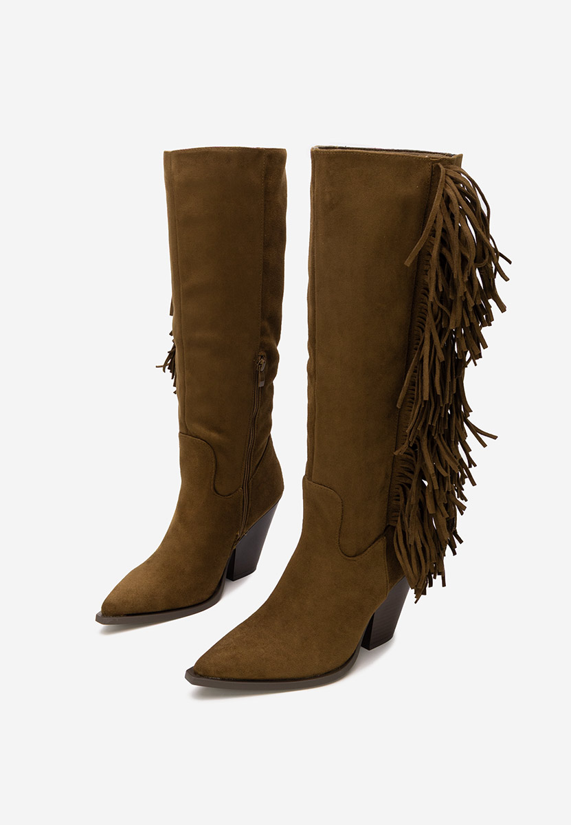 Stivali con tacco Brania camel