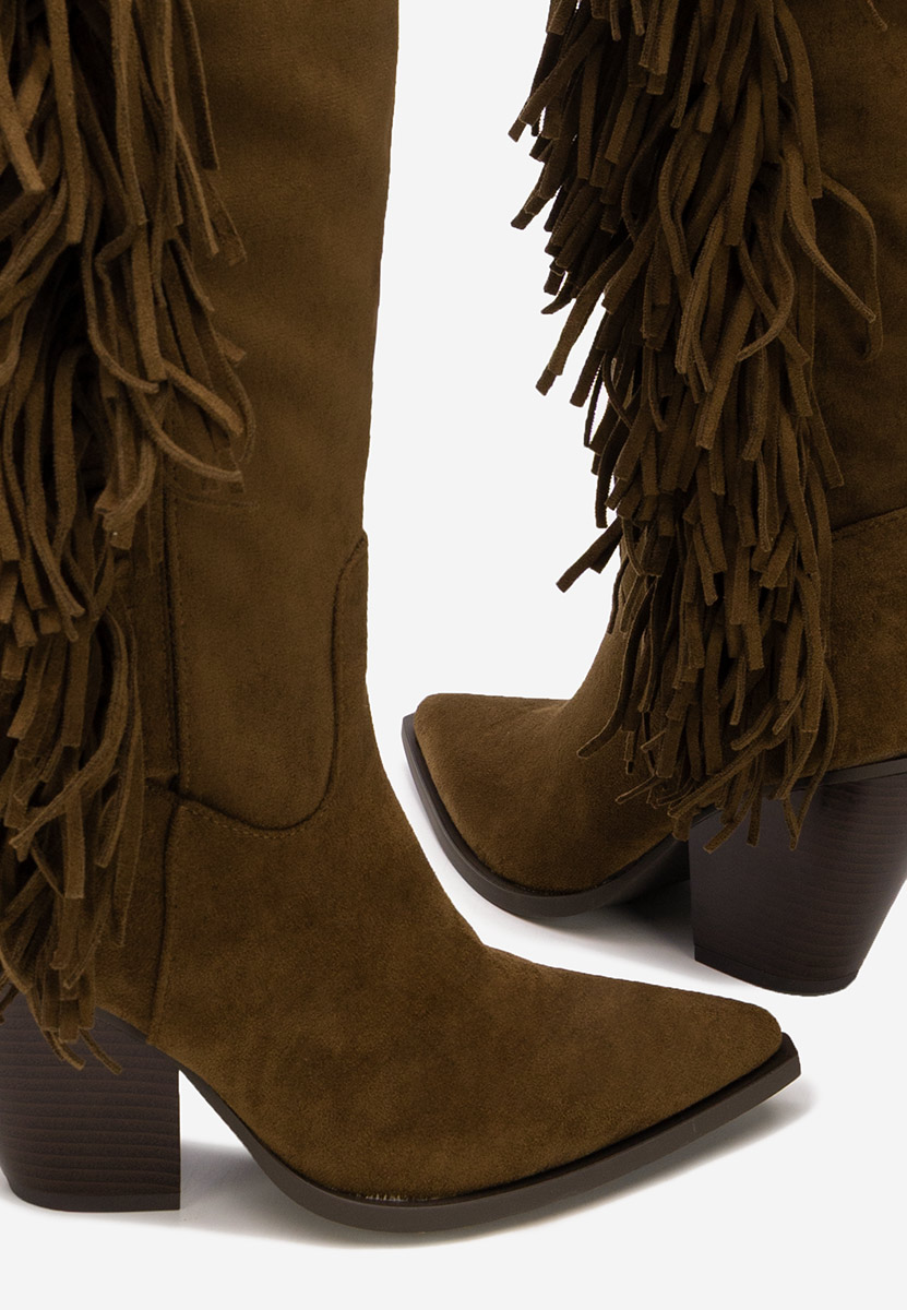 Stivali con tacco Brania camel