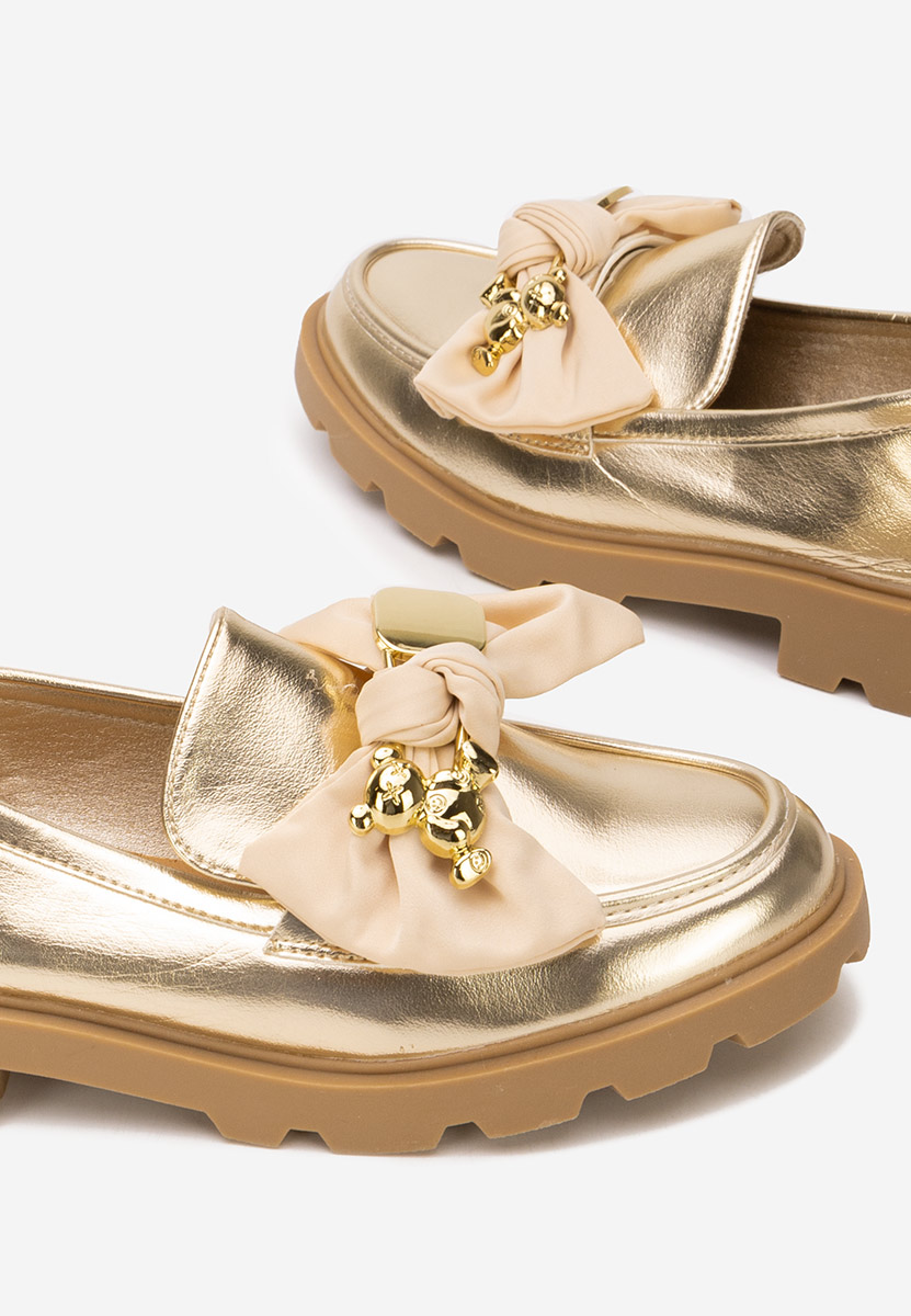 Mocassini con plateau Desana oro